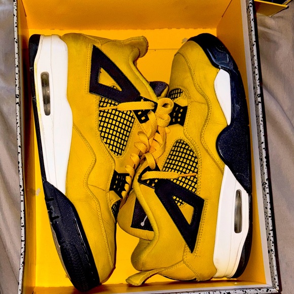 Jordan Yellow and Black Sneakers